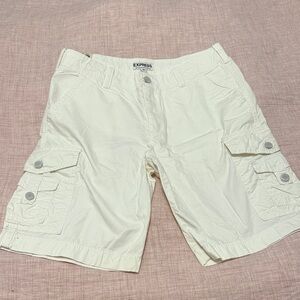 Express Men's Off-White Cargo Shorts
